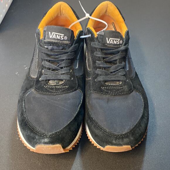 Vans Men's Black Orange UltraCush Suede Athletic Trainer Sneaker sz 7 minimalist - Picture 10 of 10